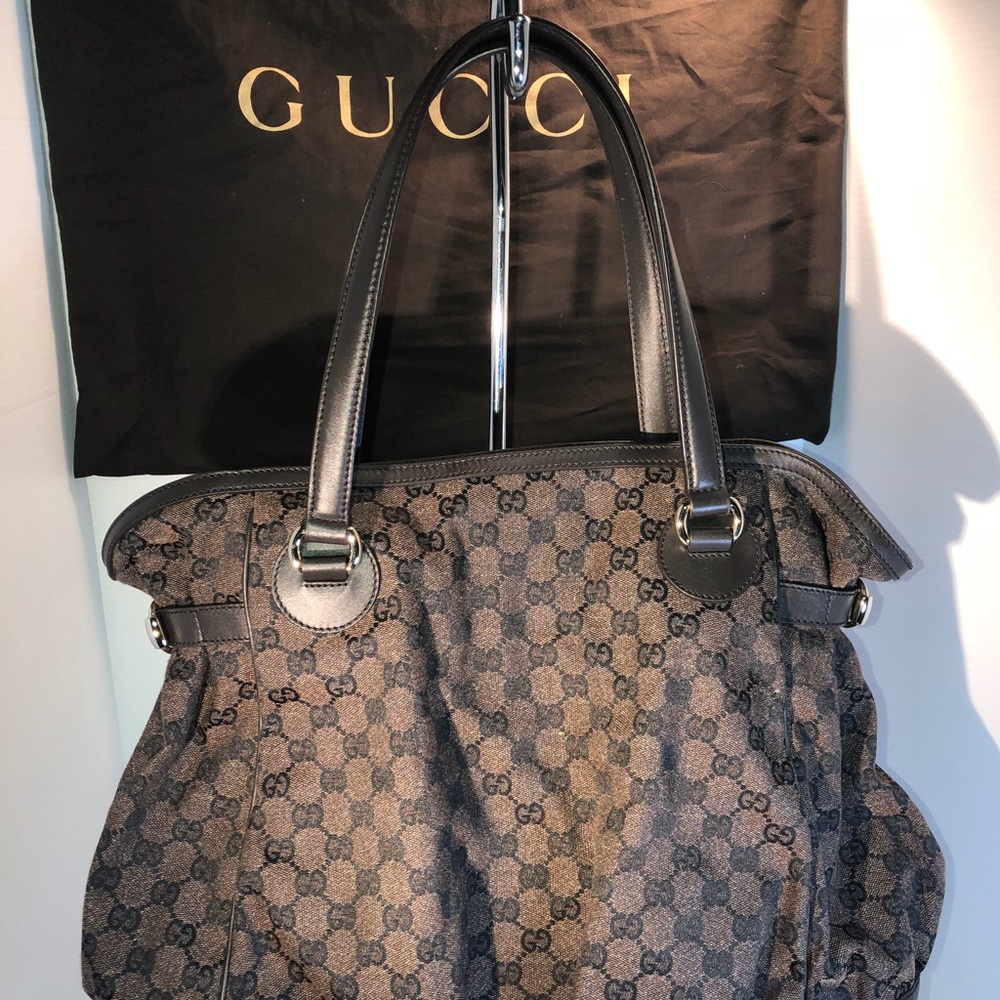 Gucci Dark Brown Suede Handbag
